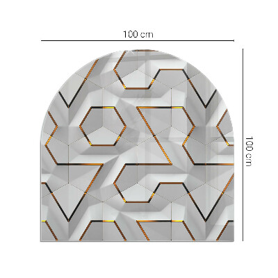 Glass hearths for wood burners Model geometric 3D