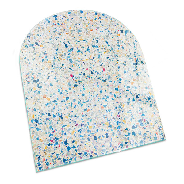 Glass hearth for log burner Model de textură abstractă