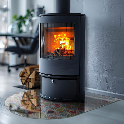 Glass hearths for wood burners Modele poligonale într-o grilă