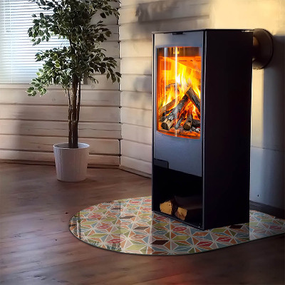 Glass hearths for wood burners Modele poligonale într-o grilă