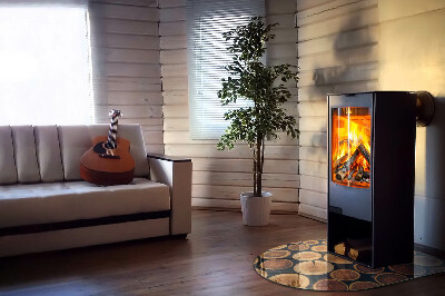 Glass hearth for log burner Cutie cu lemn tăiat