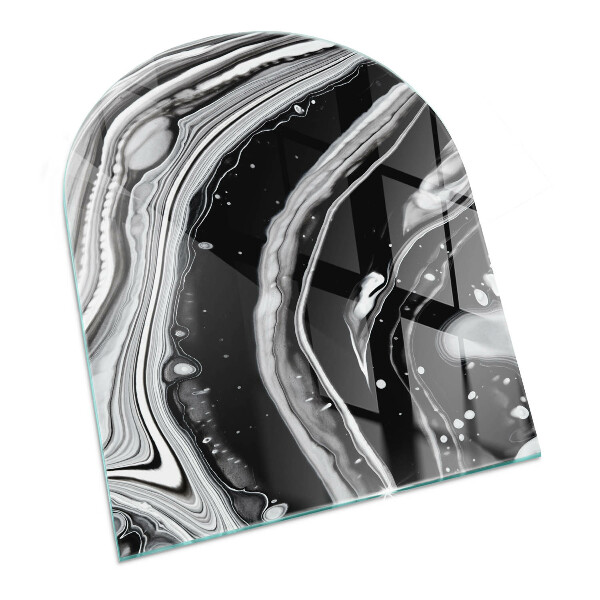 Glass hearth for log burner Valuri și linii abstracte