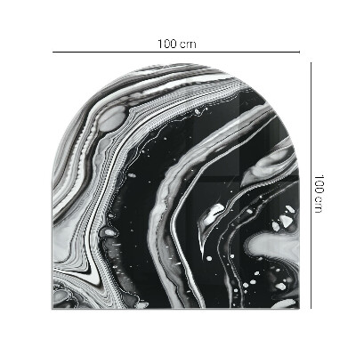 Glass hearth for log burner Valuri și linii abstracte