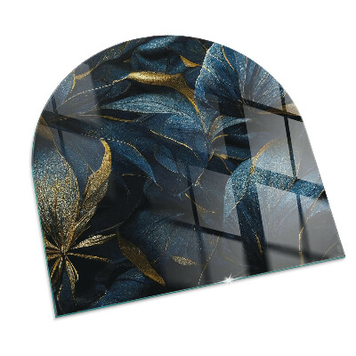 Glass hearth for log burner Frunze elegante în textură