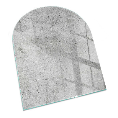 Glass hearth for log burner Textura beton brut