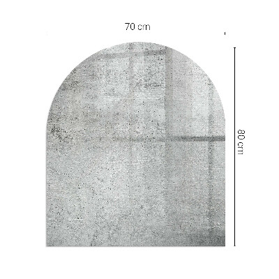 Glass hearth for log burner Textura beton brut