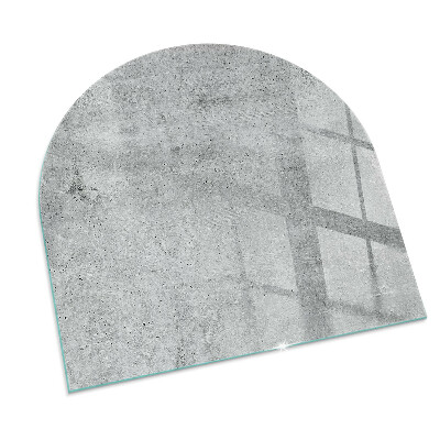 Glass hearth for log burner Textura beton brut