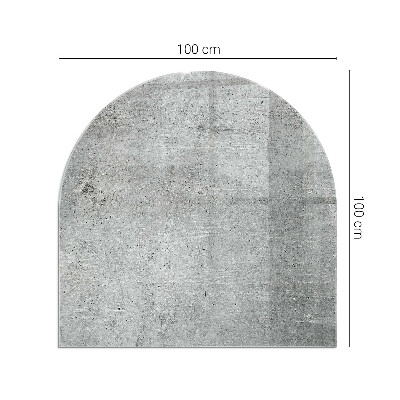 Glass hearth for log burner Textura beton brut