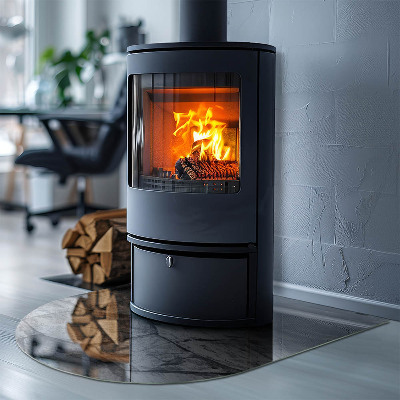 Glass hearths for wood burners Model de piatră naturală