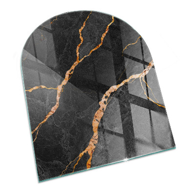 Glass hearth for log burner Marmură elegantă cu vene