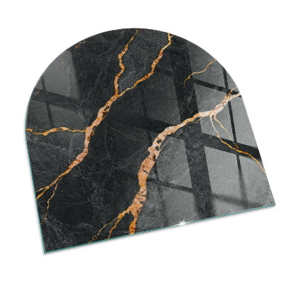 Glass hearth for log burner Marmură elegantă cu vene