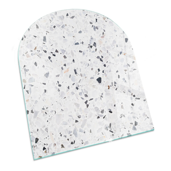 Glass hearth for log burner Model de piatră cu particule
