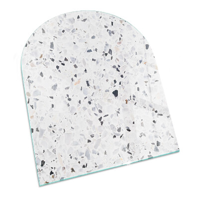 Glass hearth for log burner Model de piatră cu particule