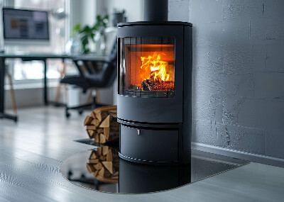 Glass hearths for wood burners Culoare grafit închis