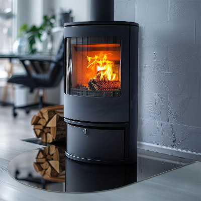 Glass hearths for wood burners Culoare grafit închis