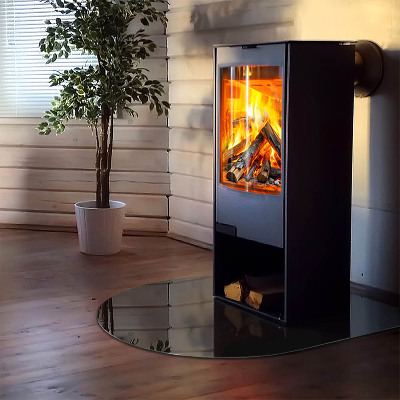 Glass hearths for wood burners Culoare grafit închis