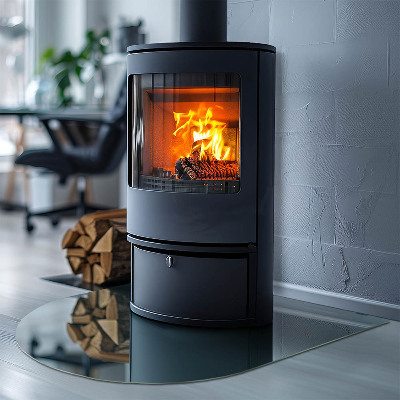 Glass hearth for log burner Culoarea mării