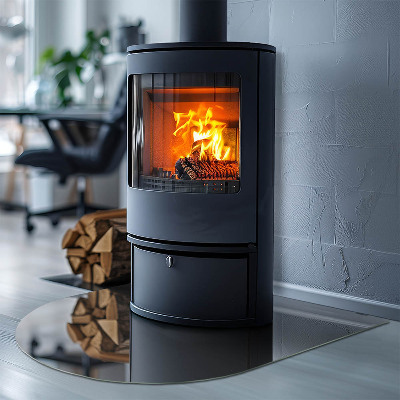 Glass hearths for wood burners Culoare Gri-maro
