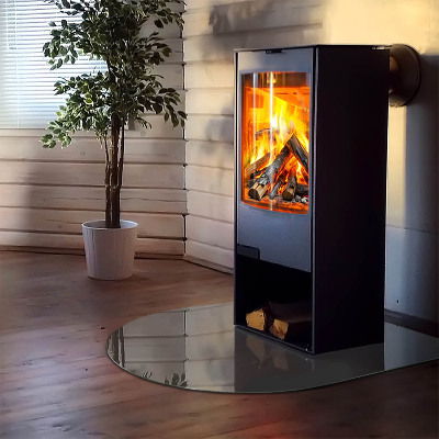 Glass hearths for wood burners Culoare Gri-maro
