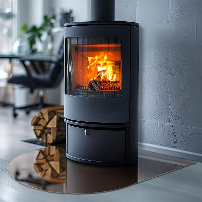 Glass hearth for log burner Culoare Maro