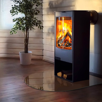 Glass hearth for log burner Culoare Maro
