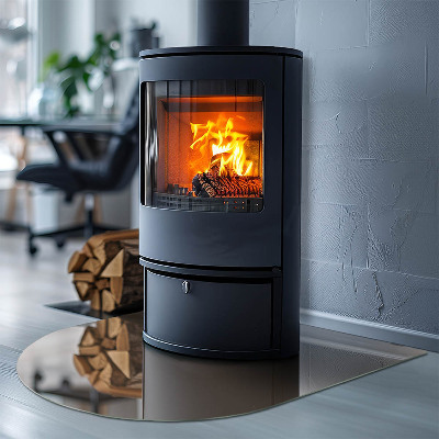 Glass hearth for log burner Culoare Maro