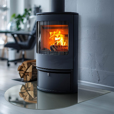 Glass hearths for wood burners Culoare gri-verde