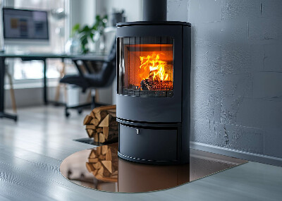 Glass hearth for log burner Culoare Maro