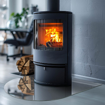 Glass hearths for wood burners Culoare Gri