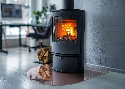 Glass hearths for wood burners Culoare Roz
