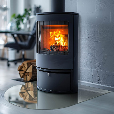 Glass hearths for wood burners Culoare Verde deschis