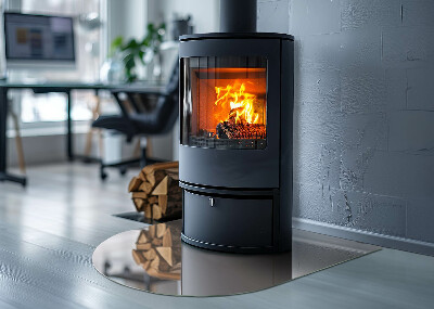 Glass hearth for log burner Culoare Maro deschis