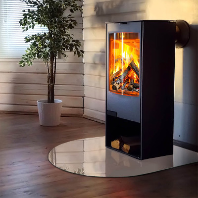 Glass hearths for wood burners Culoare Maro deschis