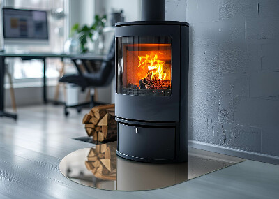 Glass hearths for wood burners Culoare Bej