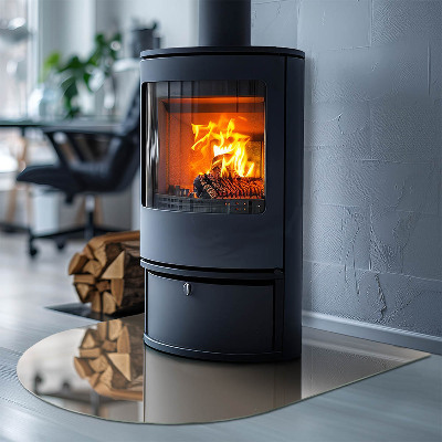 Glass hearths for wood burners Culoare Bej