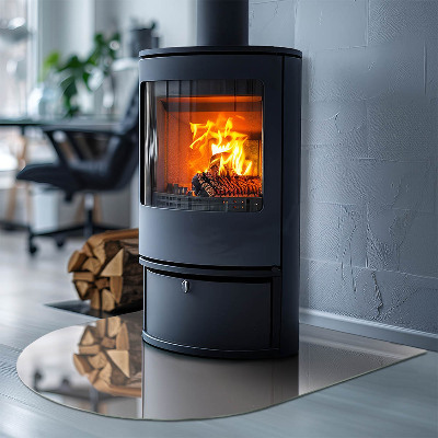 Glass hearths for wood burners Culoare roz pal