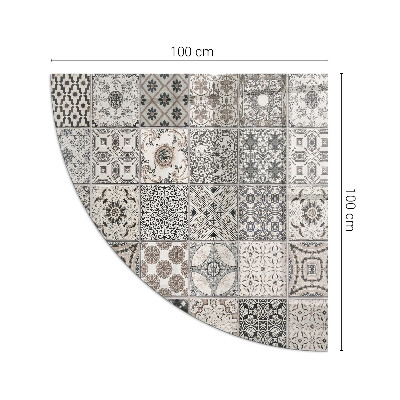 Protecție sub sobă sfert Decorative tile patterns