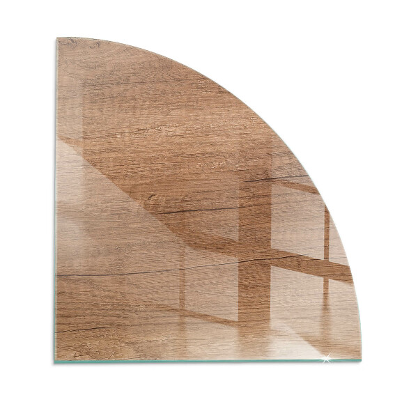 Protecție sub sobă sfert Natural wood pattern