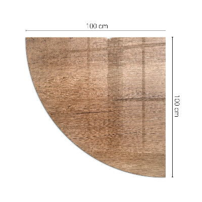 Protecție sub sobă sfert Natural wood pattern