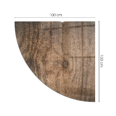 Sticlă sub șemineu sfert Natural wood pattern