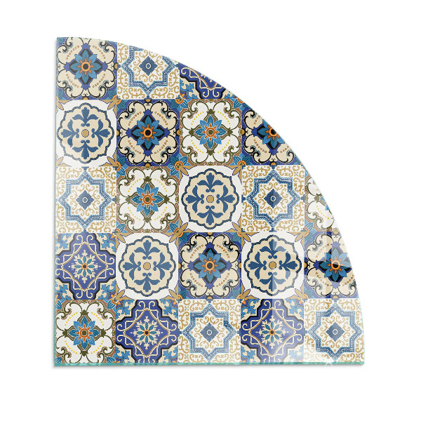 Sticlă sub șemineu sfert Mosaic pattern with flowers