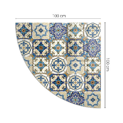 Sticlă sub șemineu sfert Mosaic pattern with flowers