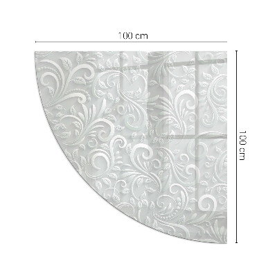 Protecție sub sobă sfert Elegant plant pattern