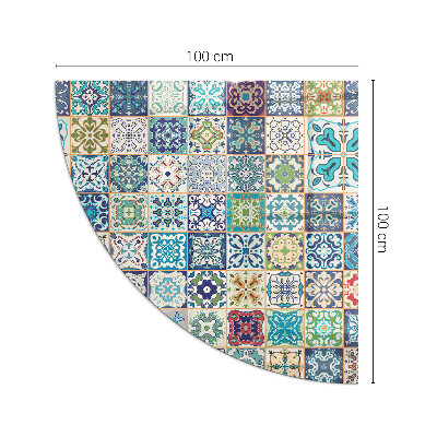 Sticlă sub șemineu sfert Mosaic patterns on tiles