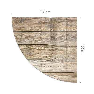 Protecție sub sobă sfert Natural wood boards