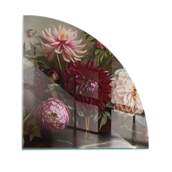 Protecție sub sobă sfert Floral bouquet in detail