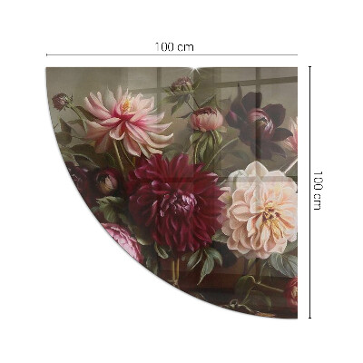 Protecție sub sobă sfert Floral bouquet in detail