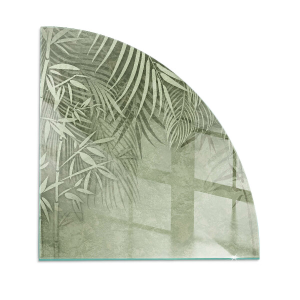 Protecție sub sobă sfert Tropical leaves in the background