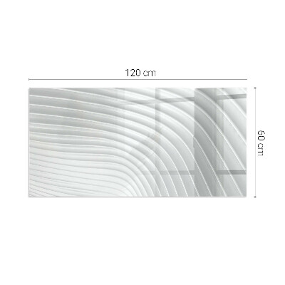 Sticlă dreptunghiulară pentru șemineu Valuri de linii delicate