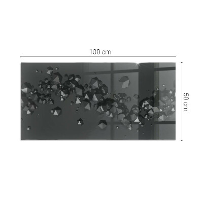 Sticlă securizată protecție sub sobă Nor abstract de solide